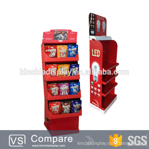 Custom Point of Sale Cardboard Supermarket Floor Display Stand